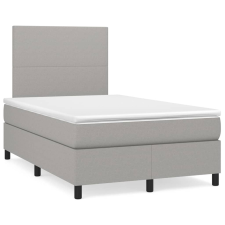 vidaXL világosszürke szövet rugós ágy matraccal 120 x 200 cm (3141601) ágy és ágykellék