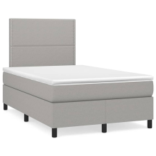 vidaXL világosszürke szövet rugós ágy matraccal 120 x 200 cm (3141681) ágy és ágykellék