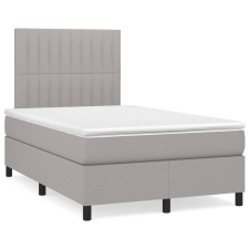vidaXL világosszürke szövet rugós ágy matraccal 120 x 200 cm (3141921) ágy és ágykellék