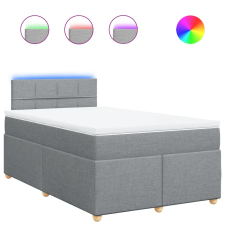 vidaXL világosszürke szövet rugós ágy matraccal 120 x 200 cm (3288947) ágy és ágykellék