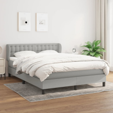 vidaXL világosszürke szövet rugós ágy matraccal 140 x 200 cm ágy és ágykellék