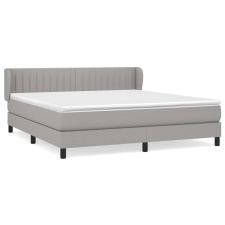 vidaXL világosszürke szövet rugós ágy matraccal 160 x 200 cm (3126413) ágy és ágykellék