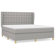 vidaXL világosszürke szövet rugós ágy matraccal 160 x 200 cm (3128853) ágy és ágykellék