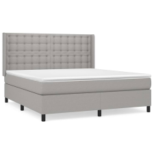 vidaXL világosszürke szövet rugós ágy matraccal 160 x 200 cm (3131761) ágy és ágykellék