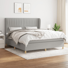 vidaXL világosszürke szövet rugós ágy matraccal 180 x 200 cm ágy és ágykellék