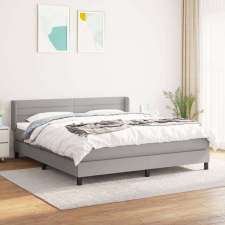 vidaXL világosszürke szövet rugós ágy matraccal 180 x 200 cm ágy és ágykellék