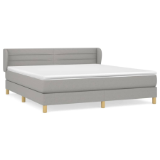 vidaXL világosszürke szövet rugós ágy matraccal 180 x 200 cm (3126901) ágy és ágykellék