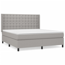 vidaXL világosszürke szövet rugós ágy matraccal 180 x 200 cm (3131769) ágy és ágykellék