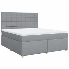 vidaXL világosszürke szövet rugós ágy matraccal 180 x 200 cm (3291359) ágy és ágykellék