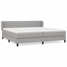 vidaXL világosszürke szövet rugós ágy matraccal 200 x 200 cm (3126189) ágy és ágykellék