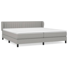 vidaXL világosszürke szövet rugós ágy matraccal 200 x 200 cm (3126429) ágy és ágykellék