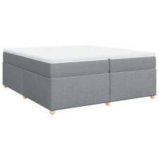 vidaXL világosszürke szövet rugós ágy matraccal 200 x 200 cm (3285401) ágy és ágykellék