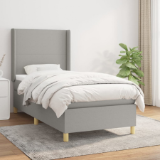 vidaXL világosszürke szövet rugós ágy matraccal 80 x 200 cm ágy és ágykellék