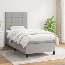 vidaXL világosszürke szövet rugós ágy matraccal 80 x 200 cm ágy és ágykellék