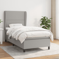 vidaXL világosszürke szövet rugós ágy matraccal 80 x 200 cm ágy és ágykellék