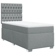 vidaXL világosszürke szövet rugós ágy matraccal 80 x 200 cm ágy és ágykellék