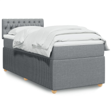 vidaXL világosszürke szövet rugós ágy matraccal 80 x 200 cm ágy és ágykellék