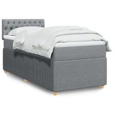 vidaXL világosszürke szövet rugós ágy matraccal 80 x 200 cm ágy és ágykellék