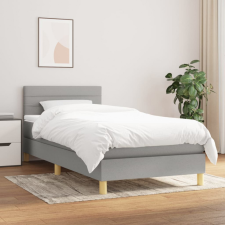 vidaXL világosszürke szövet rugós ágy matraccal 80 x 200 cm ágy és ágykellék