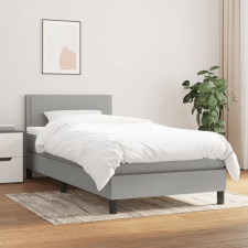 vidaXL világosszürke szövet rugós ágy matraccal 80 x 200 cm ágy és ágykellék