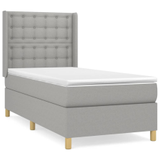 vidaXL világosszürke szövet rugós ágy matraccal 80 x 200 cm (3132265) ágy és ágykellék