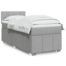 vidaXL világosszürke szövet rugós ágy matraccal 90 x 200 cm ágy és ágykellék