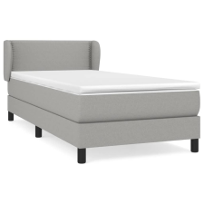 vidaXL világosszürke szövet rugós ágy matraccal 90 x 200 cm (3126133) ágy és ágykellék