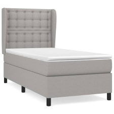 vidaXL világosszürke szövet rugós ágy matraccal 90 x 200 cm (3128253) ágy és ágykellék