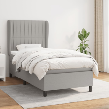 vidaXL világosszürke szövet rugós ágy matraccal 90x190 cm ágy és ágykellék