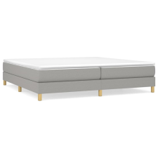 vidaXL világosszürke szövet rugós ágykeret 200x200 cm (3120638) ágy és ágykellék