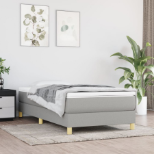 vidaXL Világosszürke szövet rugós ágykeret 90 x 200 cm ágy és ágykellék