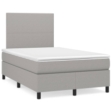 vidaXL világosszürke szövet rugós és LED-es ágy matraccal 120x190 cm ágy és ágykellék