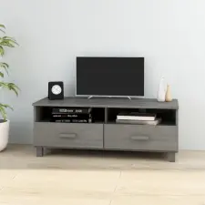 vidaXL Világosszürke tömör fenyőfa TV-szekrény 106 x 40 x 40 cm bútor