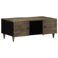 vidaXL világosszürke tömör mangófa dohányzóasztal 100x54x40 cm bútor