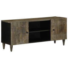 vidaXL világosszürke tömör mangófa TV-szekrény 105x33,5x46 cm bútor