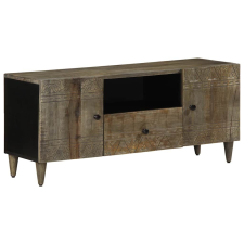 vidaXL világosszürke tömör mangófa TV-szekrény 105x33,5x46 cm bútor
