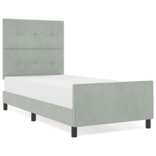 vidaXL Világosszürke Velúr Ágykeret 80x200 cm (3344903) ágy és ágykellék