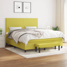 vidaXL világoszöld szövet rugós ágy matraccal 180x200 cm ágy és ágykellék