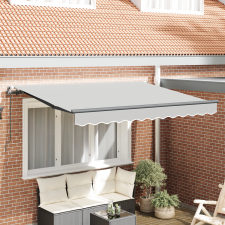 vidaXL Visszahúzható Kézi Művelet 3.5x2 cm Fém Napernyő Váz kerti bútor