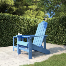 vidaXL Vízkék HDPE kerti adirondack szék kerti bútor