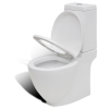 vidaXL WC Fürdőszoba Téglalap Kerámia Fehér Speciális Dizájn Toalett