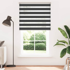 vidaXL zebrafüggönnyel fekete szövetszélesség 120,9 cm poliészter (4014292) lakástextília