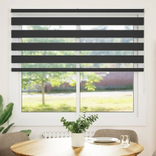vidaXL zebrafüggönnyel fekete szövetszélesség 150,9 cm poliészter lakástextília