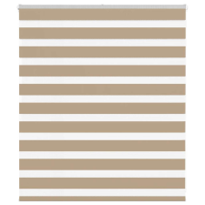 vidaXL zebrafüggönnyel homokbarna szövetszélesség 130,9 cm poliészter lakástextília