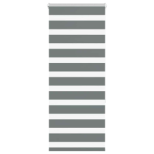 vidaXL zebrafüggönnyel sötét szürke szövetszélesség 55,9 cm poliészter lakástextília