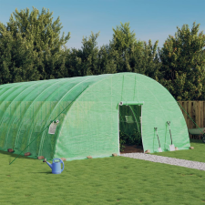 vidaXL zöld acélvázas melegház 120 m² 20 x 6 x 2,85 m kerti tárolás