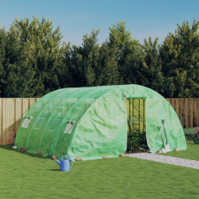vidaXL zöld acélvázas melegház 20 m² 5 x 4 x 2,3 m kerti tárolás