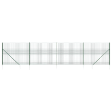 vidaXL zöld dróthálós kerítés cövekekkel 2,2x10 m (154135) kerti bútor