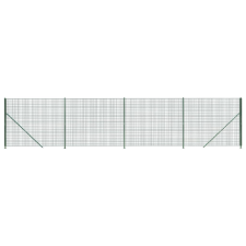 vidaXL zöld dróthálós kerítés illesztőperemmel 1,8 x 10 m (154149) építőanyag