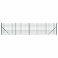 vidaXL zöld dróthálós kerítés illesztőperemmel 1,8 x 10 m (154181) építőanyag